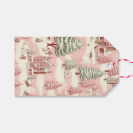 Etiqueta Para Presente Vintage Pink Natal