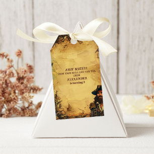 Etiqueta Para Presente Vintage Pirate Festa de aniversário Ahoy Matey Ant