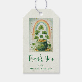 Etiqueta Para Presente Vintage Pot of Gold and Rainbow - Party