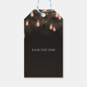 Etiqueta Para Presente Vintage Prendendo Lâmpadas Rustic Weding Favor