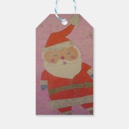 Etiqueta Para Presente Vintage Santa Claus