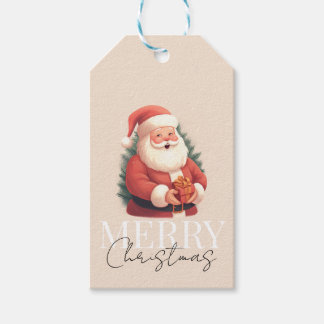 Etiqueta Para Presente Vintage Santa Claus Natal