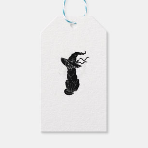 Etiqueta Para Presente Vintage Scary Halloween Black Cat Costume Bruxa Br