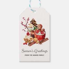 Etiqueta Para Presente Vintage Season Saudações Gingerpão Natal