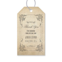 Vintage Shabby e Chic Wedding Obrigado