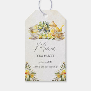 Etiqueta Para Presente Vintage Todas as ocasiões Lemon Tea Party Obrigado