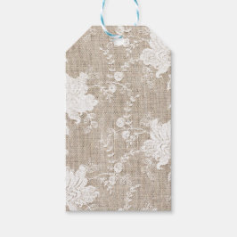 Etiqueta Para Presente Vintage, tradicional churrasco e renda de campo rú