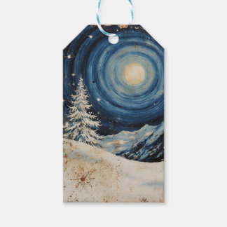 Etiqueta Para Presente Vintage Winter Christmas Escape