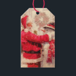 Etiqueta Para Presente Vintage Winter Christmas Santa Claus Snowman<br><div class="desc">Vintage Winter Christmas Papai Noel Snowman Dags apresenta um Papai Noel alegre e um boneco de neve na neve. Perfeito para embrulho de presente de Natal. Elaborado por ©Evco Holidays www.zazzle.com/store/evcoholidays</div>