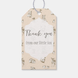 Etiqueta Para Presente Vintage Woodland Baby