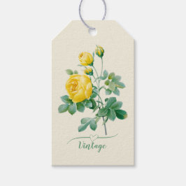 Etiqueta Para Presente Vintage Yellow Rose Fine art
