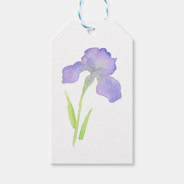 Etiqueta Para Presente Violet Iris (Frente)