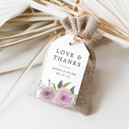Etiqueta Para Presente Violet & Sage Wedding Obrigado Favor