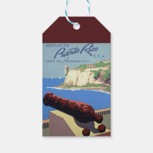 Etiqueta Para Presente Visite a Fortaleza El Morro, Porto Rico, San Juan 