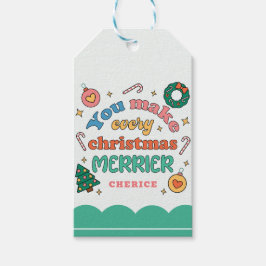 Etiqueta Para Presente Você Faz Todo Natal Mais Feliz | Retro de Cubo