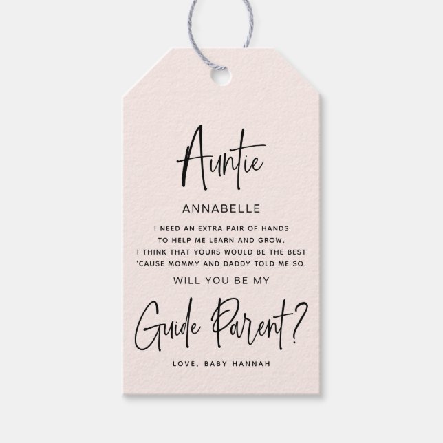 Etiqueta Para Presente Você será minha foto-pai do guia? (Frente)