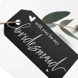 Etiqueta Para Presente Você Será Minha Marca De Proposta Da Bridesmaid?