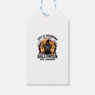 Etiqueta Para Presente Vovó Halloween Labrador Engraçado Vintage_1