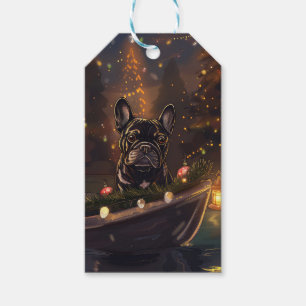 Etiqueta Para Presente Voz Festiva do Buldogue Francês