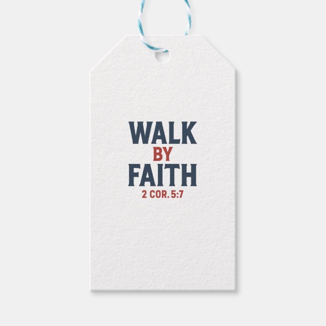 Etiqueta Para Presente Walk By Faith  (Frente)