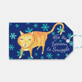 Etiqueta Para Presente Warm Fuzzies & Winter Flurries Christmas Cat