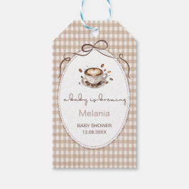 Etiqueta Para Presente     Watercolor Baby is brewing coffee  baby shower