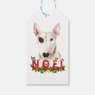 Etiqueta Para Presente Watercolor Bull Terrier Noel Natal