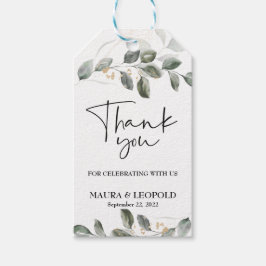 Etiqueta Para Presente Watercolor Greenery Wedding