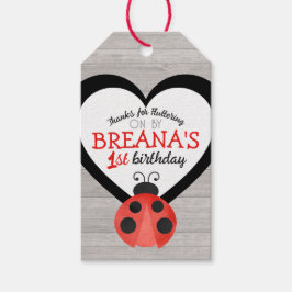 Etiqueta Para Presente Watercolor Ladybug no Favor do Aniversário da Made