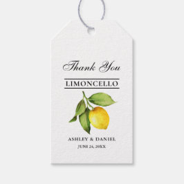 Etiqueta Para Presente Watercolor Lemon Limoncello Wedding