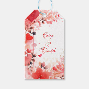 Etiqueta Para Presente Watercolor Love Personalizado DIA DE OS NAMORA