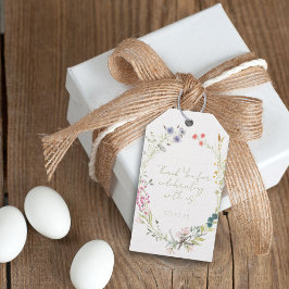 Etiqueta Para Presente Watercolor Wildflower Wreath