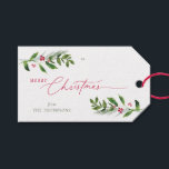 Etiqueta Para Presente Watercolor Winter Greenery Modern Christmas<br><div class="desc">Melhore sua experiência de doação de Natal com esta elegante Tag de presente de Natal do inverno. Feita com cuidado e concebida para adicionar um toque personalizado aos vossos presentes, esta etiqueta é um delicioso complemento aos vossos preparados festivos. Apresentando uma encantadora pintura aquosa de verde-inverno e bagas vermelhas vibrantes,...</div>