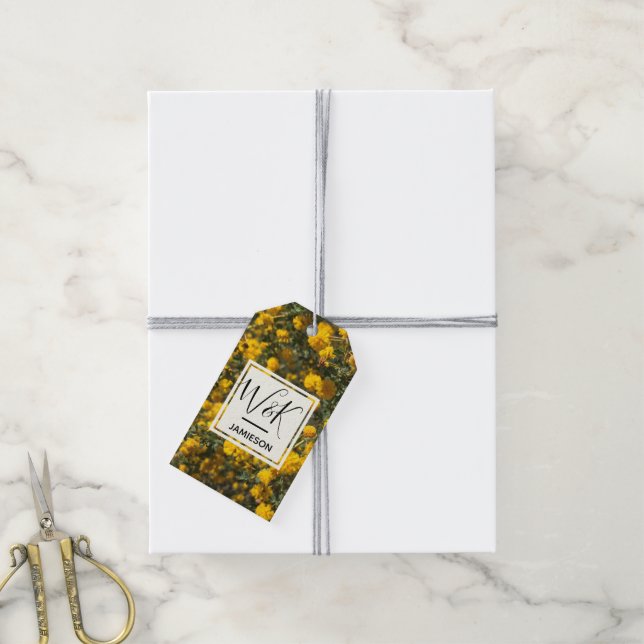 Etiqueta Para Presente Wattle (Com cordão)