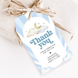 Etiqueta Para Presente We are Over the Moon Baby Shower Favor Tags