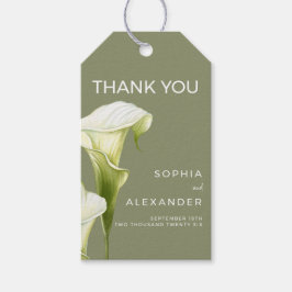 Etiqueta Para Presente Wedding Gift Tags "Delicate Calla Lilies"
