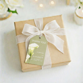 Etiqueta Para Presente Wedding Gift Tags "Delicate Calla Lilies"
