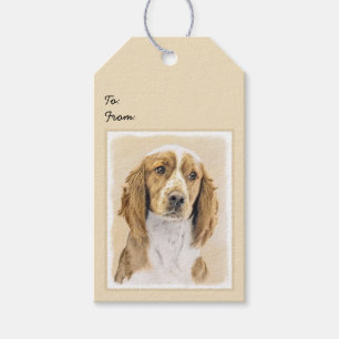 Etiqueta Para Presente Welsh Springer Spaniel Painting - Arte Original De