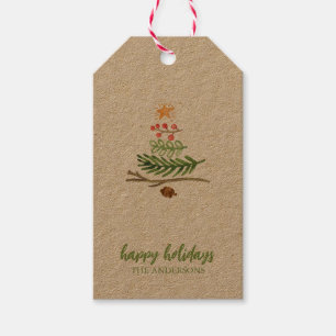 Etiqueta Para Presente Wessler de inverno Aquarela de Natal Tag de presen