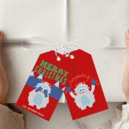 Etiqueta Para Presente Whimsic Yeti Kids Natal No Peeking