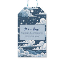Whimsical Blue Celestial Obrigado
