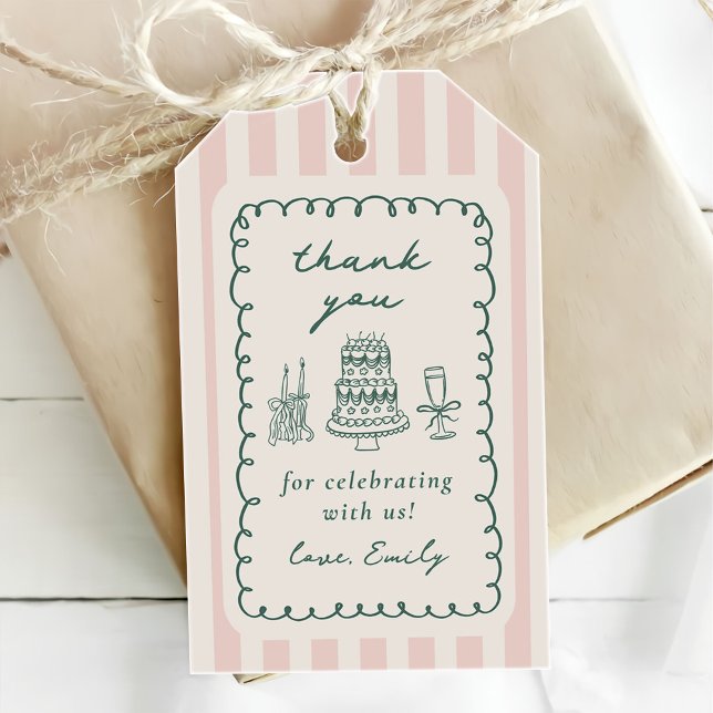 Etiqueta Para Presente Whimsical Funky Quirky 30th Birthday Party (Criador carregado)