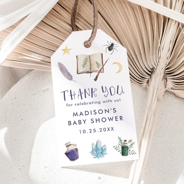 Etiqueta Para Presente Whimsical Magic Potions Halloween Baby Shower (Criador carregado)