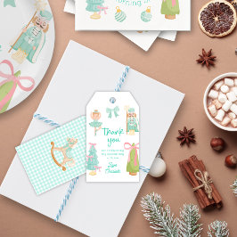 Etiqueta Para Presente Whimsical Mint Nutcracker Birthday Gift Tag