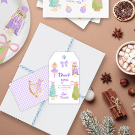 Etiqueta Para Presente Whimsical Purple Nutcracker Birthday Gift Tag