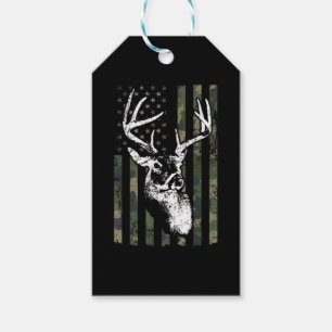 Etiqueta Para Presente Whitetail Buck Deer Hunting EUA Camouflage Améric