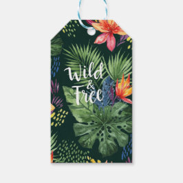 Etiqueta Para Presente Wild and Free, por Natasha Us