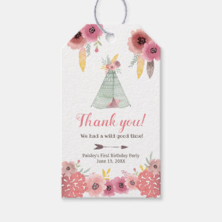 Etiqueta Para Presente Wild Boho Birthday Obrigado Favor