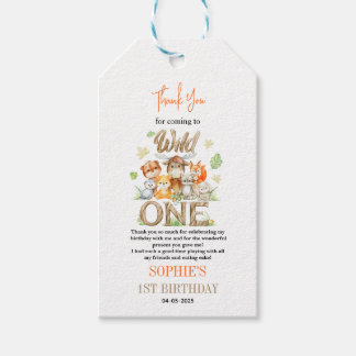 Etiqueta Para Presente Wild One Animal 1st Birthday Party – Jungle Safari