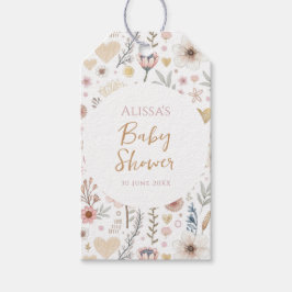 Etiqueta Para Presente Wildflower Boho Floral Chá de fraldas Favor